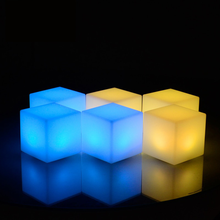 Outdoor Waterproof Cube Chair Rechargeable LED Night Light RGB Remote Control lamps pool bar table cafe ktv hotel decor lighting
