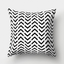 Simple black and white cushion cover