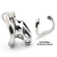 Stainless steel chastity cage with movable ring design