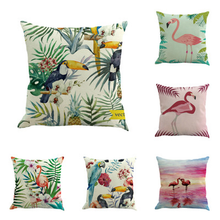 The Nordic custom animal crane Firebird strong foreign trade linen sofa cushion headrest for automobile hold pillow