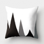 Simple black and white cushion cover