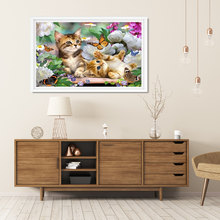 Cat Animal Square Diamond Cross Stitch
