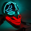 Halloween clown brain glowing mask
