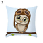 Owl animal pillowcase cushion cover
