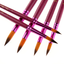 12 Pieces Painting Brushes Purple Pointed Flat Art Paintbrush Set Watercolor Nylon Hair Oil Drawing Pen For Oil Painting