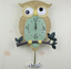 Silence Cartoon Wall Clock Cute Owl Clock Wall Decoration Ticking Silent Clock