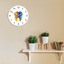 Watercolour tooth print wall clock