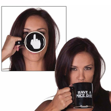 Have a Nice Day Middle Finger Ceramic Mug
