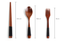 4PCS Japanese Wooden Spoon Chopsticks Tableware Set