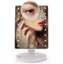 22 LED Lights Touch Screen Makeup Mirror 1X 10X Table Desktop Countertop Bright Adjustable USB Cable Or Batteries Use 16 Lights