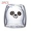 3D Double Layer Lovely Panda Cup Skull Wine Cup