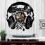 Earphone style vinyl record wall clock