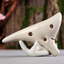 12AC White Crackle Ocarina