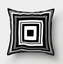 Simple black and white cushion cover