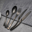 4PCS/Set Black Stainless Steel Cutlery Korean Dinnerware Set Gifts Mirror Polishing Silverware Sets Scoop Knife and Fork Sets