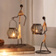 Girl iron candlestick decoration