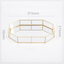 Golden vintage polygon mirror tray