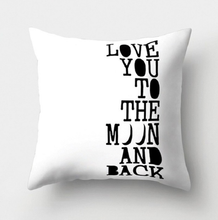 Simple black and white cushion cover