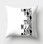 Simple black and white cushion cover