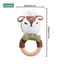 Bopoobo 1pc Baby Teether Safe Wooden Toys Mobile Pram Crib Ring DIY Crochet Rattle Soother Bracelet Teether Set Baby Product