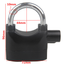 (OOTDTY) Black Waterproof Siren Alarm Padlock Alarm Lock for Bike Motorcycle Bicycle Safety Perfect with 110dB Alarm APR14_17