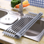 Silicone Folding Kitchen Storage Dish Cup Drying Drain Rack Holder Organizer