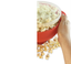Silicone popcorn bowl with handle