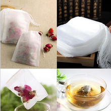 100Pcs/Lot Non-Woven Fabric Teabags 5.5 x 7CM Empty Tea Bags With String Heal Seal Filter Paper for Herb Tea