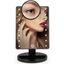 22 LED Lights Touch Screen Makeup Mirror 1X 10X Table Desktop Countertop Bright Adjustable USB Cable Or Batteries Use 16 Lights