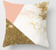 Pink geometric cushion cover