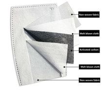 Three-layer artificial silk mask with filter PM2.5