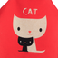 Cartoon anime cute cat cotton and linen kitchen bathroom anti-fouling and oil-proof parent-child apron gown