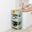 Plastic kitchen rack, pulley, landing gear, multi layer fruit and vegetable receptacle