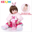 Wholesale KEIUMI Full Silicone Vinyl Reborn Baby Dolls Fashion Waterproof Doll Baby Toy For Kids Birthday Gifts Playmate