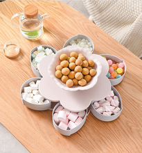 Creative petal rotating fruit bowl dried fruit box