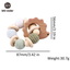 Let's Make 1PC Wooden Teether Hedgehog Crochet Beads Wood Crafts Ring Engraved Bead Baby Teether Wooden Toys For Baby Rattle