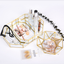 Golden vintage polygon mirror tray