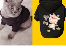 Customized pet clothes with hat text pattern cat dog clothes