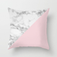 Pink geometric cushion cover