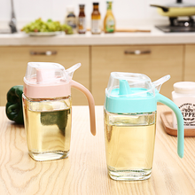 Oil tanker leak proof glass square seasoning cans kitchen small household vinegar bottle bottle bottle of soy sauce