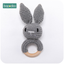 Bopoobo 1pc Baby Teether Safe Wooden Toys Mobile Pram Crib Ring DIY Crochet Rattle Soother Bracelet Teether Set Baby Product