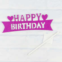 Happy birthday cake decoration card