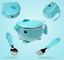 Korea Goryeo Baby Children''s Tableware Baby Infant Water Insulation Bowl Spoon Baby Sucker Bowl Spoon Supplementary Bowl