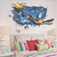 3D sea turtle group theme PVC wall sticker