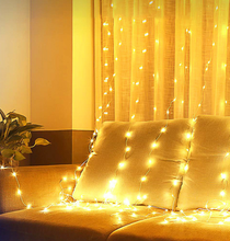 LED Curtain Garland on the Window USB String Lights Remote Control  Christmas Decorations for Home Room