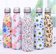 Stainless Steel Thermos Vacuum Flask Bottle 500ml Coffee Milk Cup Lovers Gradient Color Outdoor Travel Sport Hot Water Bottles