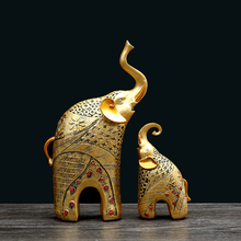 Antique Mother and Child Elephant Decoration