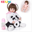 Wholesale KEIUMI Full Silicone Vinyl Reborn Baby Dolls Fashion Waterproof Doll Baby Toy For Kids Birthday Gifts Playmate