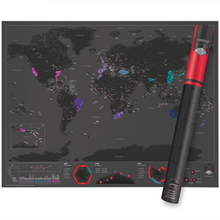 Creative Travel Map World Map Black Poster