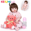 Wholesale KEIUMI Full Silicone Vinyl Reborn Baby Dolls Fashion Waterproof Doll Baby Toy For Kids Birthday Gifts Playmate